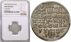 COLLECTION of Polish 3 grosze
POLSKA/ POLAND/ POLEN/ LITHUANIA/ LITAUEN

Stephan Batory. Trojak (3 grosze) 1586, Olkusz NGC UNC (MAX) 
Najwyższa n...