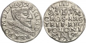 COLLECTION of Polish 3 grosze
POLSKA/ POLAND/ POLEN/ LITHUANIA/ LITAUEN

Sigismund III Vasa. Trojak (3 grosze) 1592, Poznan 
Wydłużona twarz króla...