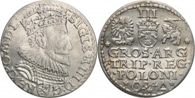 COLLECTION of Polish 3 grosze
POLSKA/ POLAND/ POLEN/ LITHUANIA/ LITAUEN

Sigismund III Vasa. Trojak (3 grosze) 1594, Malbork 
Na dole rewersu trój...