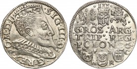 COLLECTION of Polish 3 grosze
POLSKA/ POLAND/ POLEN/ LITHUANIA/ LITAUEN

Sigismund III Vasa. Trojak (3 grosze) 1596, Bydgoszcz 
Na rewersie po oby...
