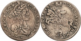 John II Casimir 
POLSKA/ POLAND/ POLEN/ LITHUANIA/ LITAUEN

Jan Kazimierz. Ort (18 groszy) 1664, Vilnius 
Egzemplarz zmęczony obiegiem. Wytarcia, ...