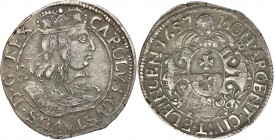 John II Casimir 
POLSKA/ POLAND/ POLEN/ LITHUANIA/ LITAUEN

Jan Kazimierz. Ort 1657, Elbing - Swedish occupation 
Aw.: Popiersie i tytulatura król...