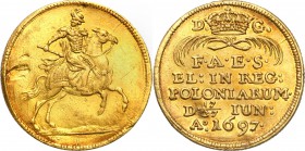 Augustus II the Strong 
POLSKA/POLAND/POLEN/SACHSEN/FRIEDRICH AUGUST I/AUGUST DER STARKE

Augustus II the Strong. Ducat (Dukaten) coronation 1697, ...