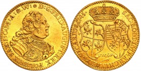 Augustus III the Sas 
POLSKA/POLAND/POLEN/SACHSEN/FRIEDRICH AUGUST II

Augustus III the Sas. Ducat (Dukaten) 1745, Dresden - wariant z dwoma tarcza...