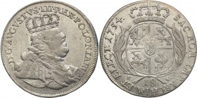 Augustus III the Sas 
POLSKA/POLAND/POLEN/SACHSEN/FRIEDRICH AUGUST II

Augustus III the Sas. Ort (18 groszy) 1754 EC, Leipzig 
Buldogowate popiers...