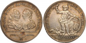 Medals
POLSKA/ POLAND/ POLEN/ LITHUANIA/ LITAUEN

Poland. Medal - token. Maria Leszczyńska 1726 
Aw.: Dwa popiersia zwrócone ku sobieRw.: Tarcza h...