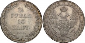 Poland XIX century / Russia 
POLSKA/ POLAND/ POLEN/ RUSSIA/ RUSSLAND/ РОССИЯ

Poland XlX w./Russia. 1 1/2 Rubel (Rouble) (Rouble) = 10 zlotych 1835...