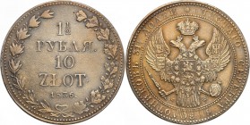 Poland XIX century / Russia 
POLSKA/ POLAND/ POLEN/ RUSSIA/ RUSSLAND/ РОССИЯ

Poland XIX w. 1 1/2 Rubel (Rouble) (Rouble) = 10 zlotych 1836 MW, War...