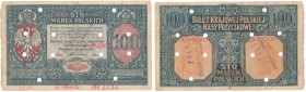 Banknotes
POLSKA/ POLAND/ POLEN / PAPER MONEY / BANKNOTE

Banknote 100 mark polskich 1916 seria A jenerał (fałszerstwo) 
Seria A, numeracja sześci...