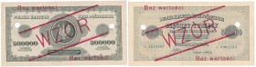 Banknotes
POLSKA/ POLAND/ POLEN / PAPER MONEY / BANKNOTE

Banknote. SPECIMEN / WZOR 500.000 mark polskich 1923 seria G 
Seria G, numeracja 1234567...