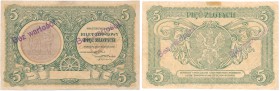 Banknotes
POLSKA/ POLAND/ POLEN / PAPER MONEY / BANKNOTE

Banknote. 5 zlotych 1925 
Banknot bez oznaczeń serii i numeracji. Na stronie głównej dwa...