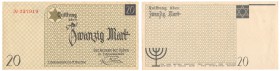 Banknotes
POLSKA/ POLAND/ POLEN / PAPER MONEY / BANKNOTE

Banknote. Ghetto Lodz (Litzmannstadt) 20 mark 1940 
Bardzo ładny egzemplarz. Delikatne u...
