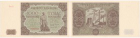 Banknotes
POLSKA/ POLAND/ POLEN / PAPER MONEY / BANKNOTE

Banknote. 1000 zlotych 1947 seria E 
Piękny egzemplarz. Sztywny papier. Minimalne zaokrą...