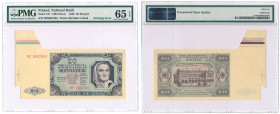 Banknotes
POLSKA/ POLAND/ POLEN / PAPER MONEY / BANKNOTE

Banknote. 20 zlotych 1948 seria HP PMG 65 EPQ Printing Error 
Błąd druku. Banknot fantaz...