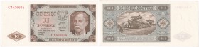 Banknotes
POLSKA/ POLAND/ POLEN / PAPER MONEY / BANKNOTE

Banknote. 10 zlotych 1948 seria C 
Wyśmienicie zachowany egzemplarz. Delikatnie przetart...