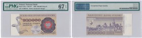 Banknotes
POLSKA/ POLAND/ POLEN / PAPER MONEY / BANKNOTE

Banknote 200 000 zlotych 1989 seria A PMG 67 EPQ 
Wysoka nota gradingowa z dopiskiem EPQ...