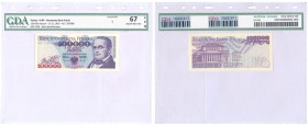 Banknotes
POLSKA/ POLAND/ POLEN / PAPER MONEY / BANKNOTE

Banknote PRL 100.000 zlotych 1993 seria AD GDA 67 EPQ 
Idealnie zachowany banknot w grad...