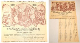 Bonds and Shares
POLSKA/ POLAND/ POLEN / PAPER MONEY / BANKNOTE

Mercury Action S. A. 1000 marks 1921, Lviv 
Dobry stan zachowania. Delikatne nade...