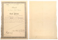 Bonds and Shares
POLSKA/ POLAND/ POLEN / PAPER MONEY / BANKNOTE

Bank of Poland in Warsaw 1844 - proof of payment 
Dowód wpłaty 40 rubli i 50 kopi...