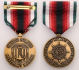 Collection of USA badges and decorations
USA. Medal za ochronę floty handlowej (Merchant Navy Defence Medal) 
Bardzo dobry stan zachowania przedmiot...
