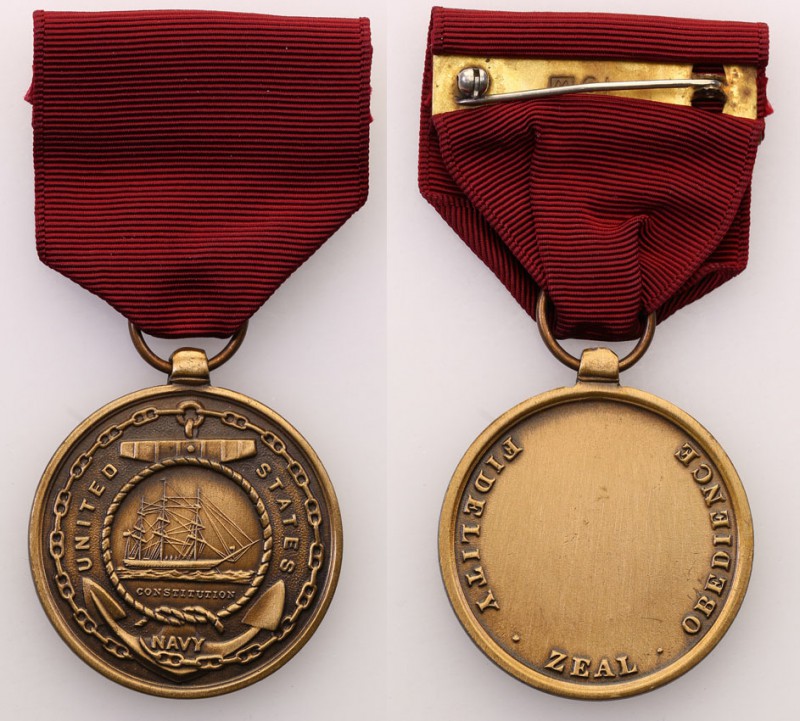 Collection of USA badges and decorations
USA. Medal Morski (Gooud Conduct Medal...