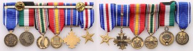 Collection of USA badges and decorations
USA. Thumbnails for medals on a tag - group 6 pieces 
W skład wchodzą miniaturki tych medali co na dużej za...