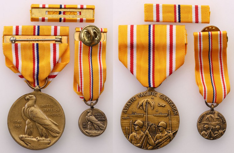 Collection of USA badges and decorations
USA. Medal za kampanię w Azji i na Pac...