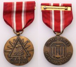Collection of USA badges and decorations
USA. Medal za Służbę na AtlAncientu (Atlantic War Zone Medal) 
Medal nadawany marynarzom, którzy służyli w ...