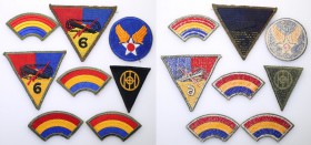 Collection of USA badges and decorations
USA. Felt patches - group 8 pieces 
Osiem różnych naszywek filcowych i materiałowych specjalności i służb z...