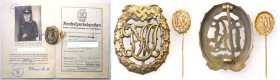 Collection of badges and decorations Germany Third Reich
GERMANY / THIRD REICH / DRITTES REICH

III Rzesza. Sports badge DRL with book and miniatur...