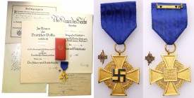 Collection of badges and decorations Germany Third Reich
GERMANY / THIRD REICH / DRITTES REICH

III Rzesza. gold medal for faithful service with do...