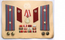 Decorations, Orders, Badges
POLSKA/ POLAND/ POLEN/ RUSSIA/ RUSSLAND/ РОССИЯ

Russia, ZSRR. Uniforms decorations - group on the underlay 
Bardzo do...