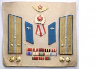 Decorations, Orders, Badges
POLSKA/ POLAND/ POLEN/ RUSSIA/ RUSSLAND/ РОССИЯ

Russia, ZSRR. Uniforms decorations - group on the underlay 
Bardzo do...