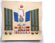 Decorations, Orders, Badges
POLSKA/ POLAND/ POLEN/ RUSSIA/ RUSSLAND/ РОССИЯ

Russia, ZSRR. Uniforms decorations - group on the underlay 
Bardzo do...