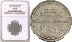 German Military Commander OST
POLSKA / POLAND / POLEN

German Military Commander OST. OST 2 Kopiejki 1916 A, Berlin NGC MS65 (MAX) 
Najwyższa nota...