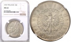 Selected collection of coins from the Second Polish Republic
POLSKA / POLAND / POLEN / PROBE / PATTERN

II RP. 10 zlotych 1937 Pilsudski NGC MS62 ...