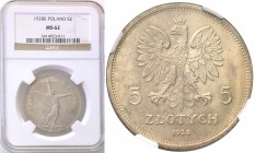 Selected collection of coins from the Second Polish Republic
POLSKA / POLAND / POLEN / PROBE / PATTERN

II RP. 5 zlotych 1928 Nike with mint mark N...