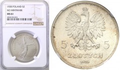 Selected collection of coins from the Second Polish Republic
POLSKA / POLAND / POLEN / PROBE / PATTERN

II RP. 5 zlotych 1928 Nike no mint mark NGC...