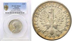Selected collection of coins from the Second Polish Republic
POLSKA / POLAND / POLEN / PROBE / PATTERN

II RP. 2 zlote 1925, Filadelfia PCGS MS62 (...