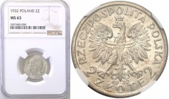 Selected collection of coins from the Second Polish Republic
POLSKA / POLAND / POLEN / PROBE / PATTERN

II RP. 2 zlote 1932 Womens head NGC MS63 
...