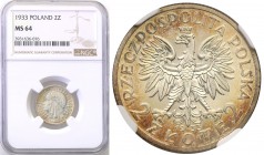 Selected collection of coins from the Second Polish Republic
POLSKA / POLAND / POLEN / PROBE / PATTERN

II RP. 2 zlote 1933 Womens head NGC MS64 (2...