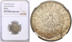 Selected collection of coins from the Second Polish Republic
POLSKA / POLAND / POLEN / PROBE / PATTERN

II RP. 2 zlote 1936 Pilsudski NGC MS62 
Na...