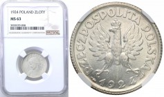 Selected collection of coins from the Second Polish Republic
POLSKA / POLAND / POLEN / PROBE / PATTERN

II RP. 1 zloty 1924 Paris NGC MS63 (2 MAX) ...