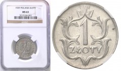 Selected collection of coins from the Second Polish Republic
POLSKA / POLAND / POLEN / PROBE / PATTERN

II RP. 1 zloty 1929 NGC MS63 
Bardzo rzadk...