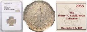 Probe coins of the Second Polish Republic
POLSKA / POLAND / POLEN / PROBE / PATTERN

II RP. PROBE/PATTERN no description, silver 10 zlotych 1925, W...