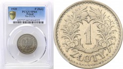 Probe coins of the Second Polish Republic
POLSKA / POLAND / POLEN / PROBE / PATTERN

II RP. PROBE/PATTERN nickel 1 zloty 1928 with mint mark PCGS S...