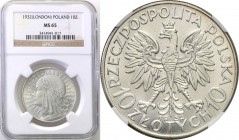 Poland II Republic 
POLSKA / POLAND / POLEN

II RP. 10 zlotych 1932 Womens head (no mint mark) NGC MS65 (MAX) 
Najwyższa nota gradingowa na świeci...