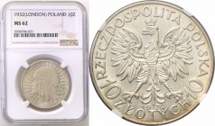 Poland II Republic 
POLSKA / POLAND / POLEN

II RP. 10 zlotych 1932 Womens head (no mint mark) NGC MS62 
Piękny, menniczy egzemplarz. Wspaniały po...