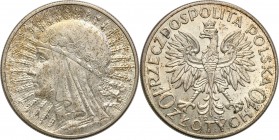 Poland II Republic 
POLSKA / POLAND / POLEN

II RP. 10 zlotych 1932 Womens head 
Bardzo ładny, świeży egzemplarz. Zachowany połysk menniczy, patyn...