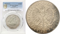 Poland II Republic 
POLSKA / POLAND / POLEN

II RP 10 zlotych 1933 Sobieski PCGS MS61 
Pięknie zachowany egzemplarz ze starą patyną i doskonale za...